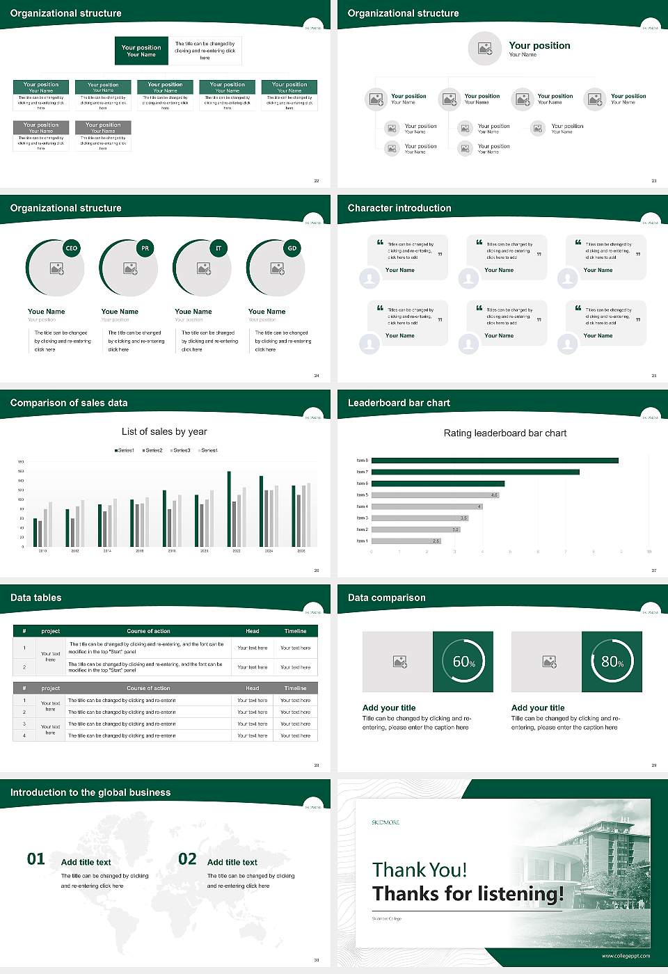 Skidmore College Academic Presentation/Research Findings Report PPT Template16:9 ratio PPT effect preview image4