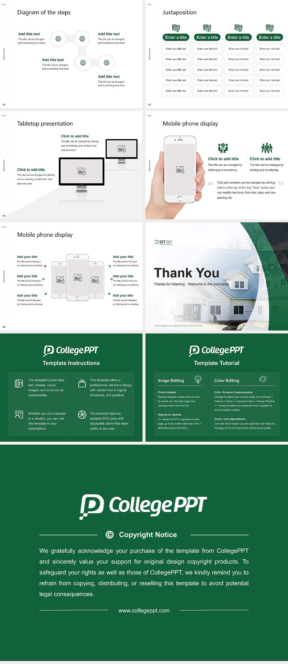School for International Training Competition/Entrepreneurship Contest PPT Template4:3 ratio PPT effect preview image9