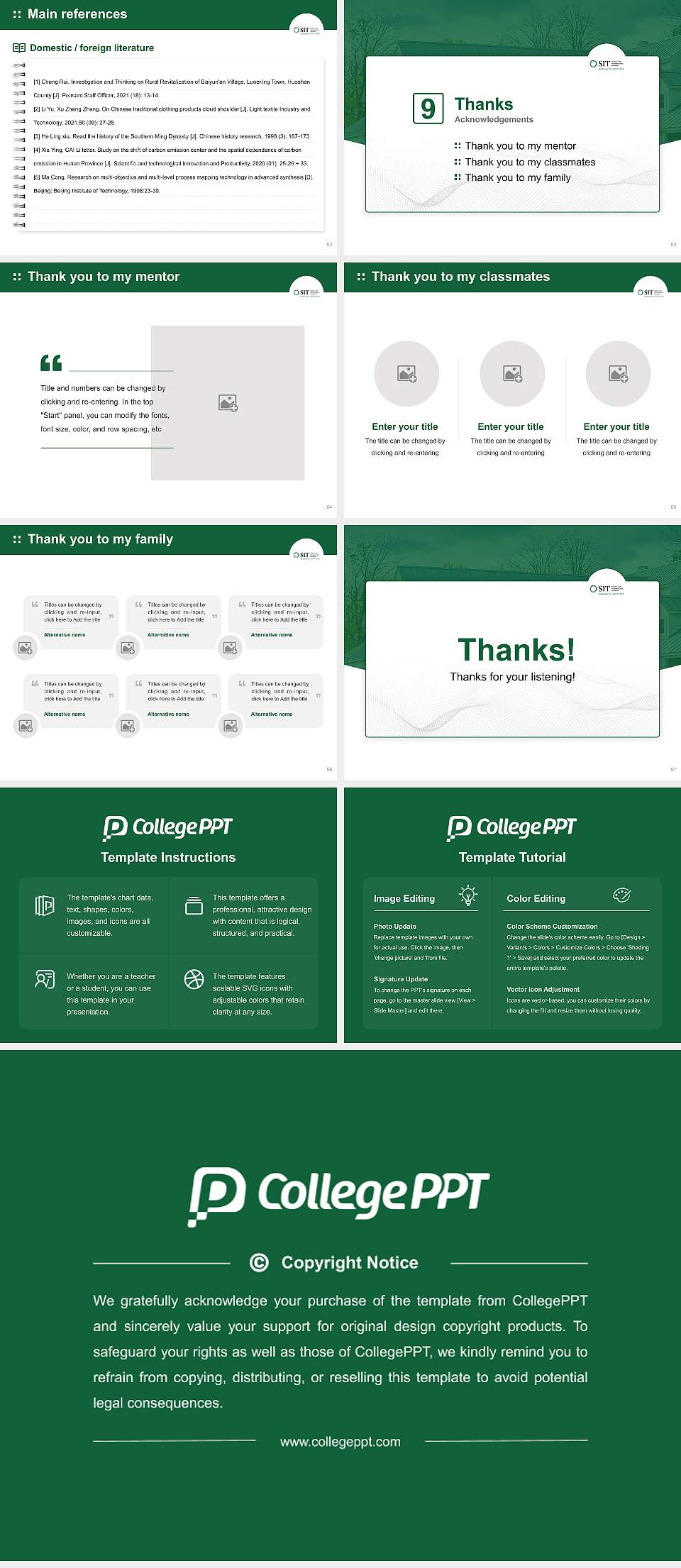 School for International Training Graduation Thesis Defense PPT Template4:3 ratio PPT effect preview image7