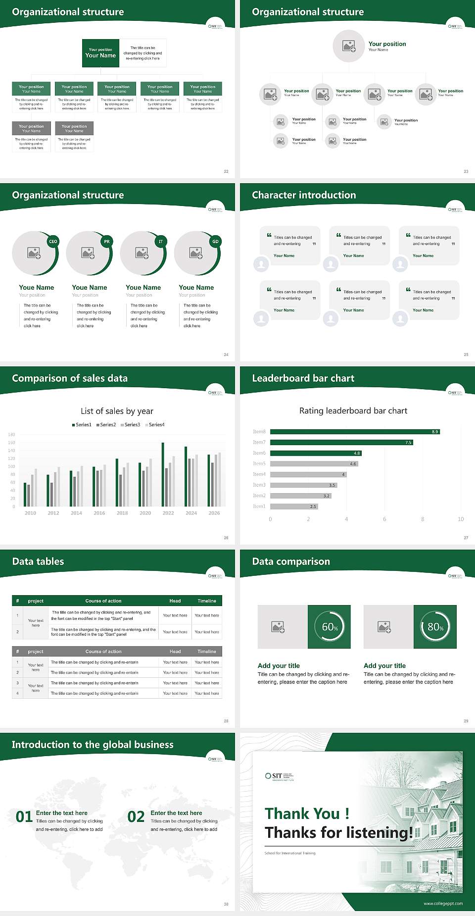 School for International Training Academic Presentation/Research Findings Report PPT Template4:3 ratio PPT effect preview image4