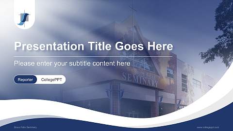 Sioux Falls Seminary Lecture Sharing and Networking Event PPT Template