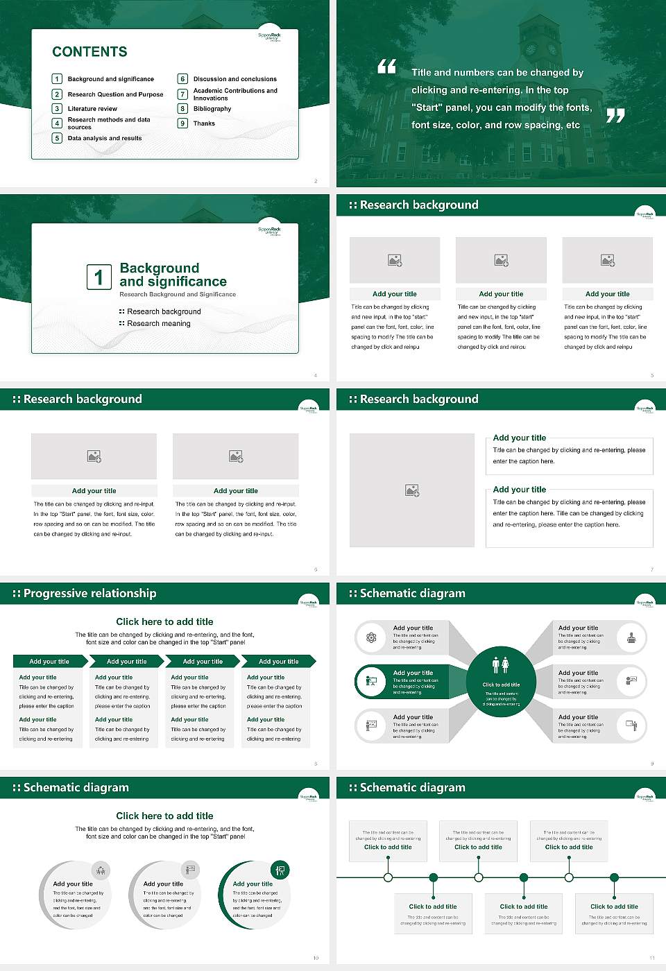 Slippery Rock University Graduation Thesis Defense PPT Template16:9 ratio PPT effect preview image2