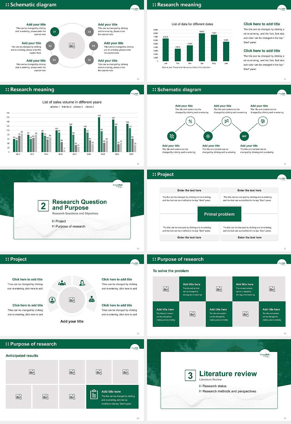 Slippery Rock University Graduation Thesis Defense PPT Template16:9 ratio PPT effect preview image3