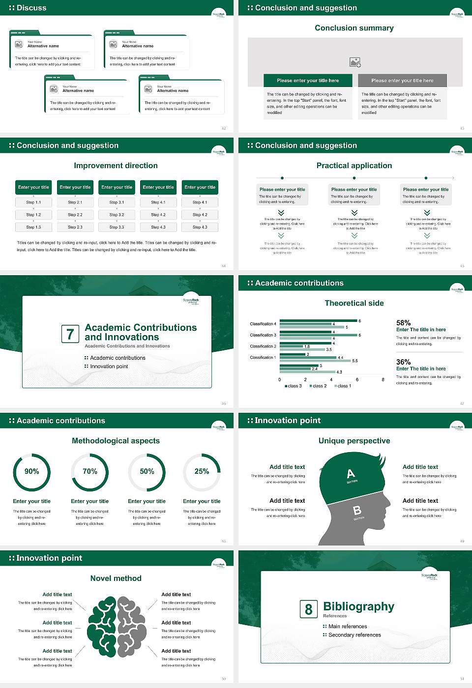 Slippery Rock University Graduation Thesis Defense PPT Template16:9 ratio PPT effect preview image6
