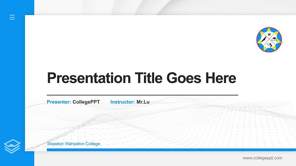 Sisseton Wahpeton College Thesis Proposal/Graduation Defense PPT Template16:9 ratio PPT effect preview image