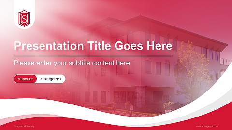 Simpson University Lecture Sharing and Networking Event PPT Template