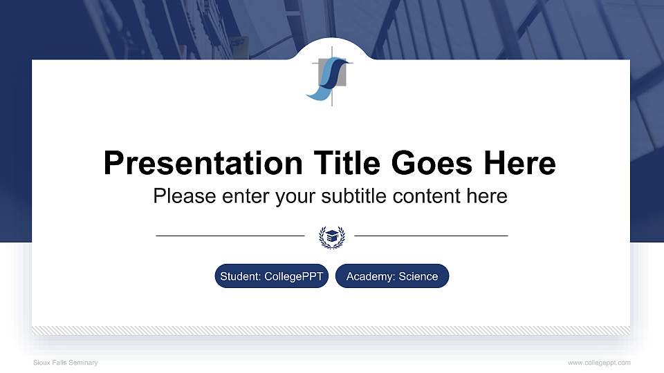 Sioux Falls Seminary National Scholarship Defense PPT Template16:9 ratio PPT effect preview image