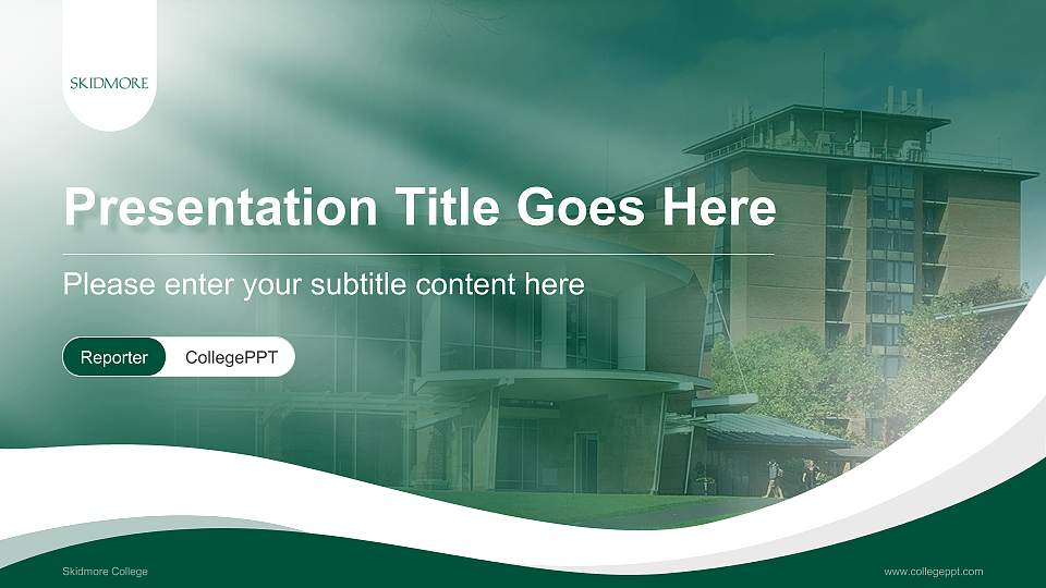 Skidmore College Lecture Sharing and Networking Event PPT Template16:9 ratio PPT effect preview image