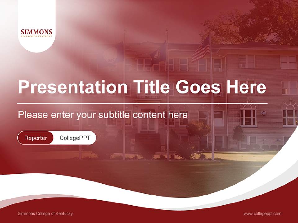 Simmons College of Kentucky Lecture Sharing and Networking Event PPT Template4:3 ratio PPT effect preview image4