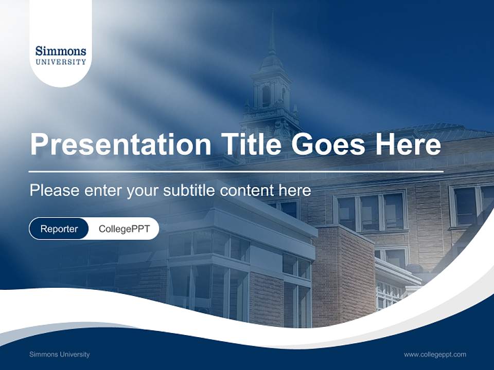 Simmons University Lecture Sharing and Networking Event PPT Template4:3 ratio PPT effect preview image4