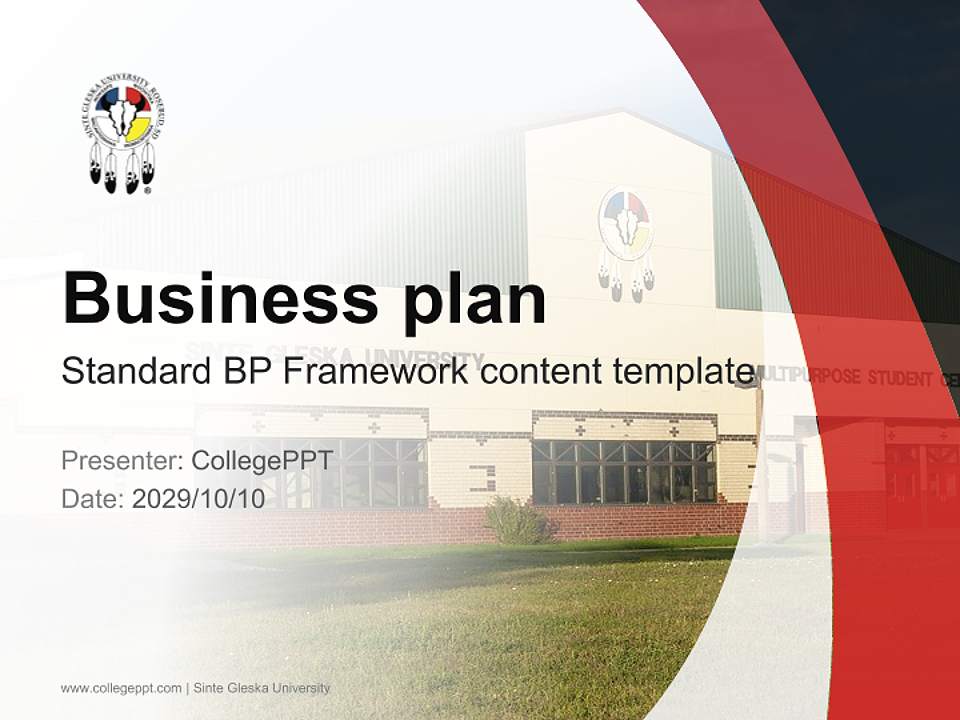 Sinte Gleska University Competition/Entrepreneurship Contest PPT Template4:3 ratio PPT effect preview image9