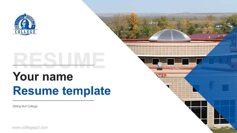 Sitting Bull College Resume PPT Template16:9 ratio PPT effect preview image