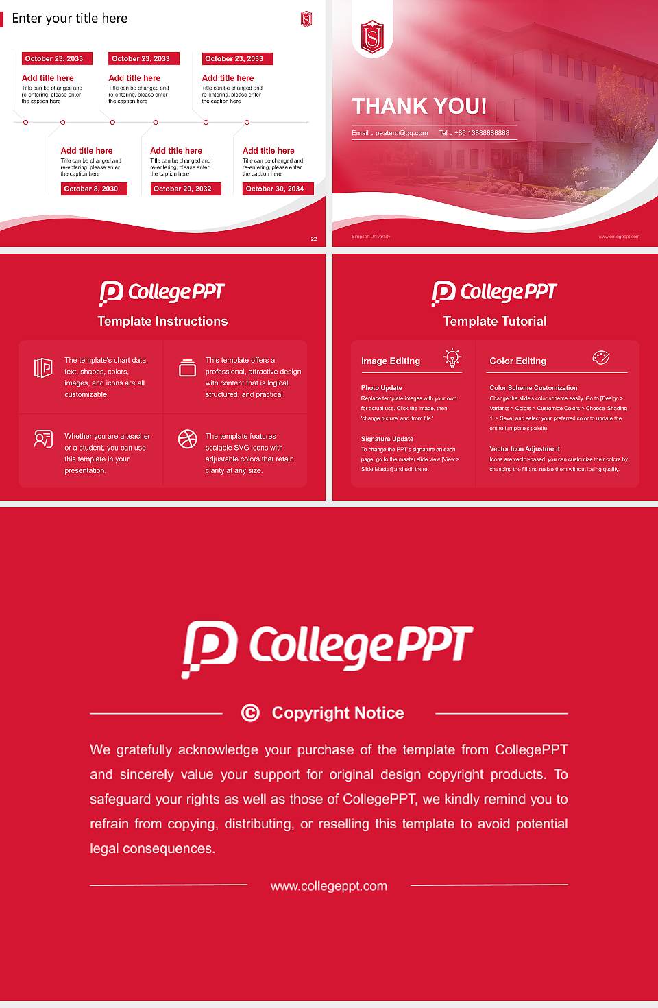 Simpson University Lecture Sharing and Networking Event PPT Template4:3 ratio PPT effect preview image4