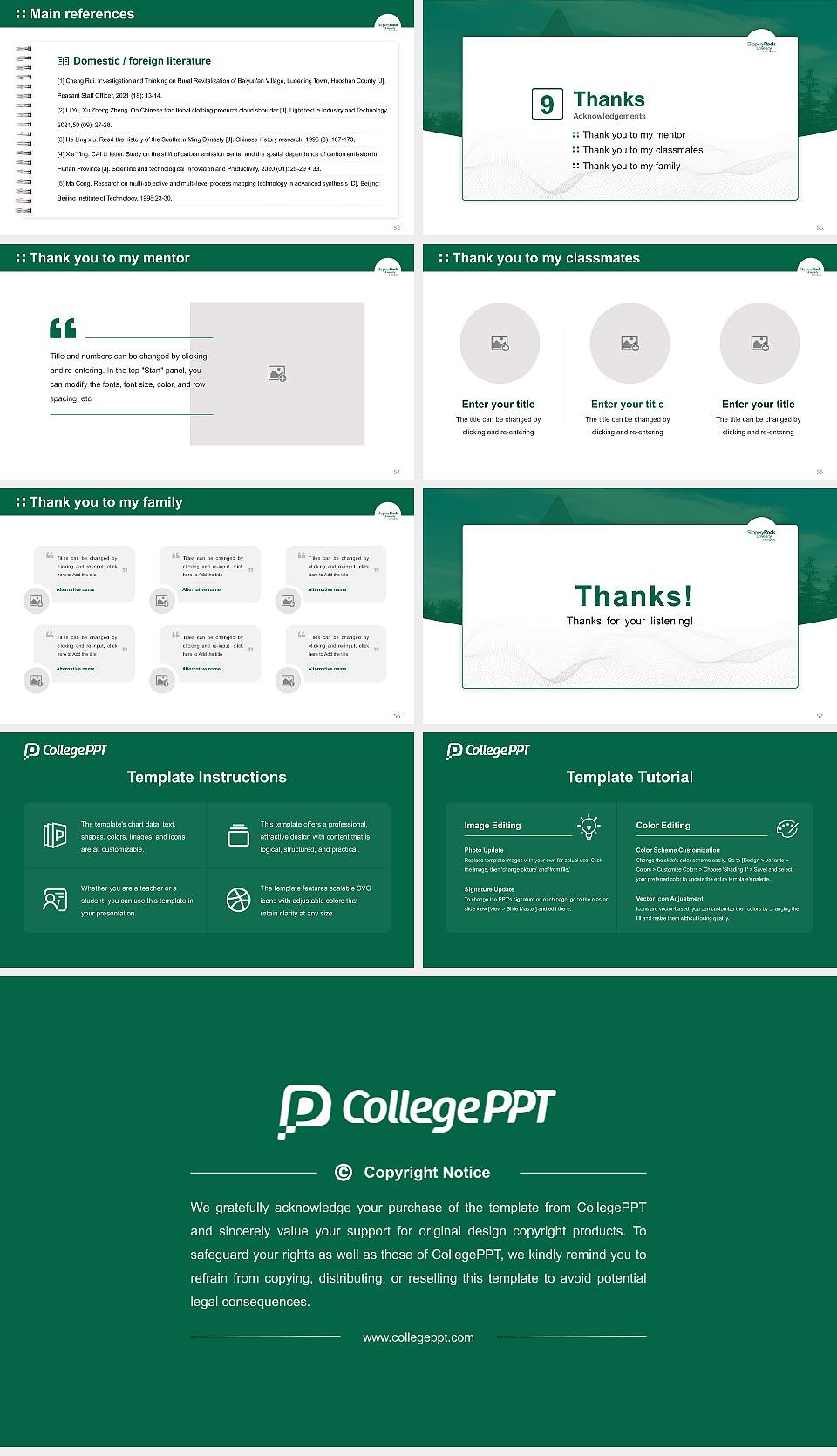 Slippery Rock University of Pennsylvania Graduation Thesis Defense PPT Template16:9 ratio PPT effect preview image7