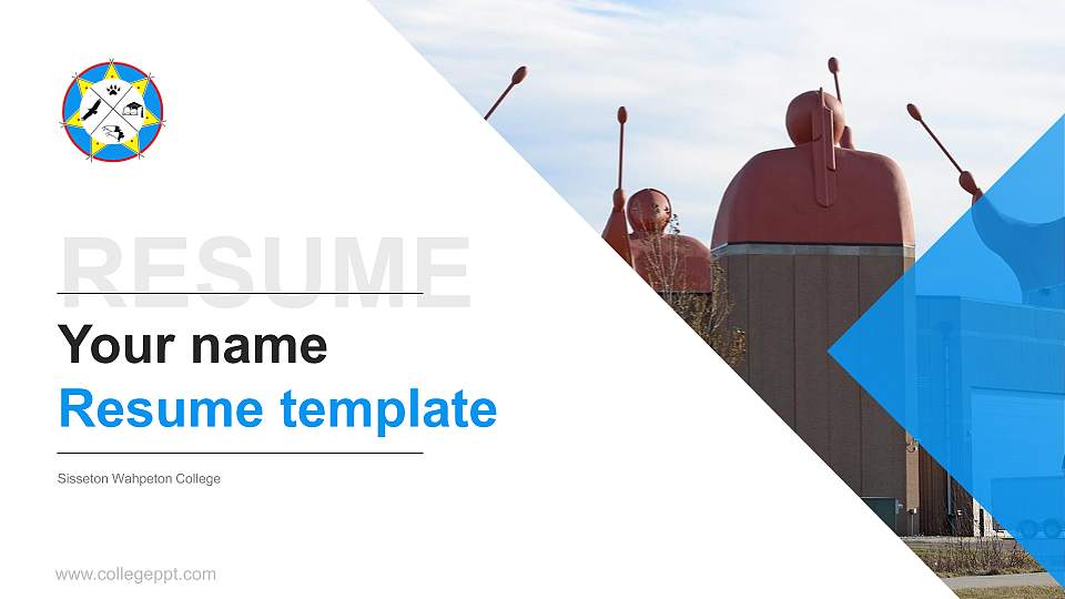 Sisseton Wahpeton College Resume PPT Template16:9 ratio PPT effect preview image