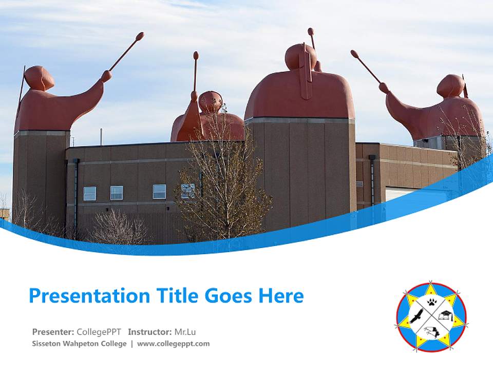 Sisseton Wahpeton College Course/Courseware Creation PPT Template4:3 ratio PPT effect preview image5