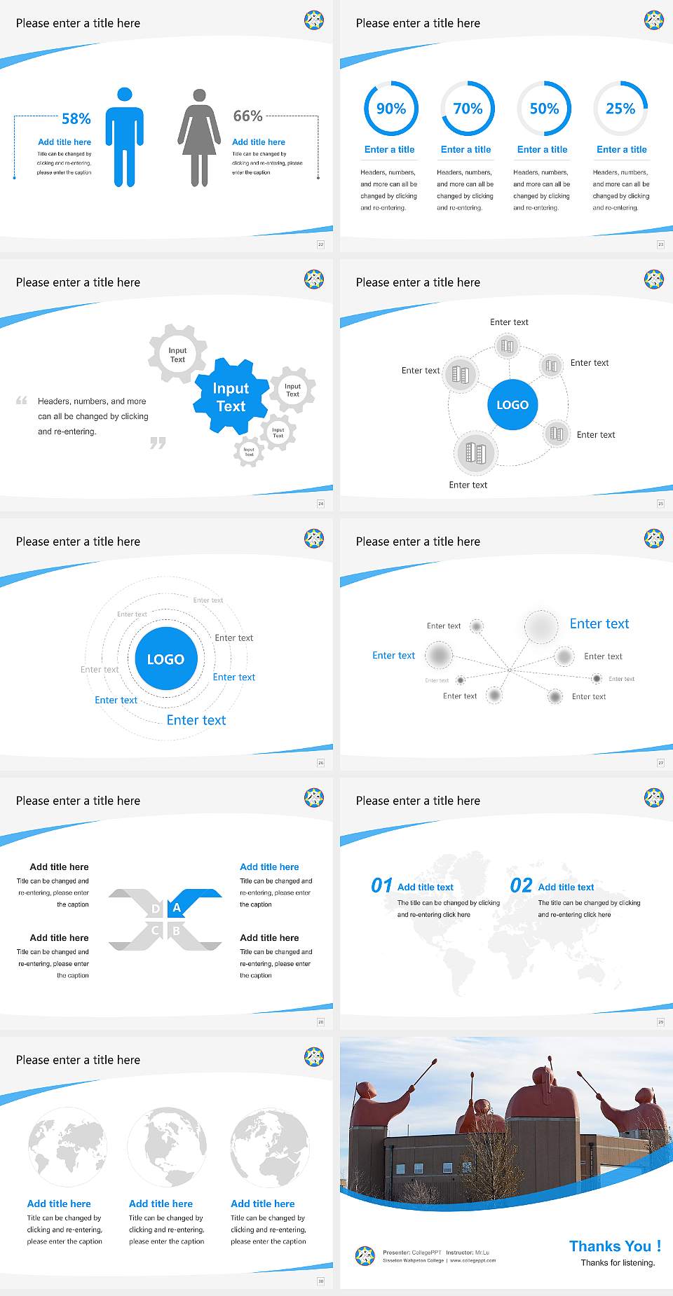Sisseton Wahpeton College Course/Courseware Creation PPT Template4:3 ratio PPT effect preview image4