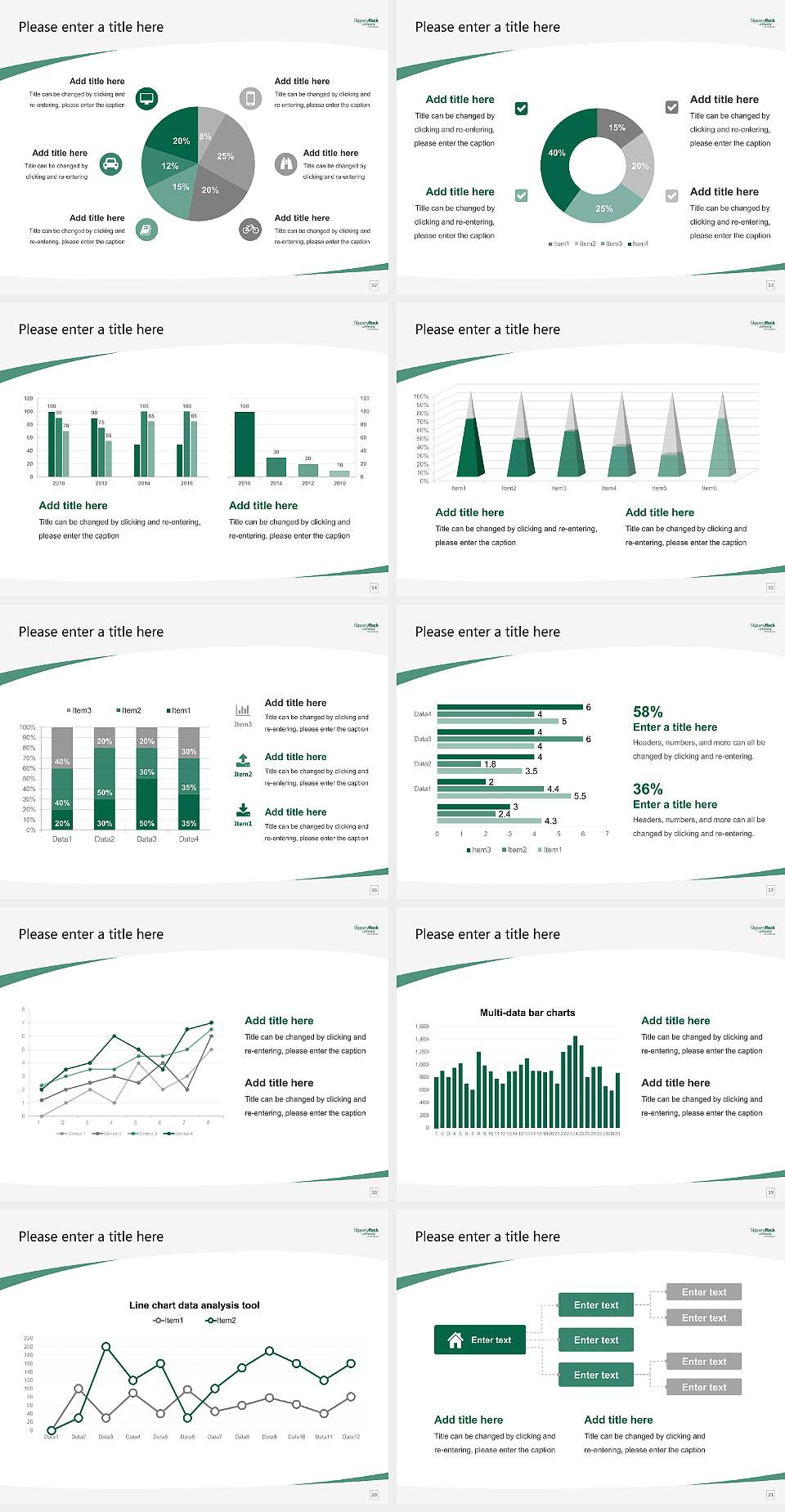 Slippery Rock University Course/Courseware Creation PPT Template4:3 ratio PPT effect preview image3