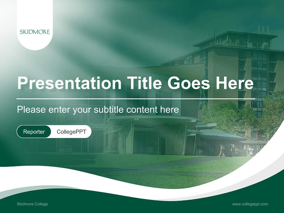 Skidmore College Lecture Sharing and Networking Event PPT Template4:3 ratio PPT effect preview image4