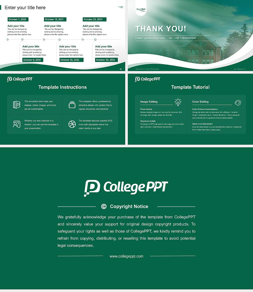 Slippery Rock University of Pennsylvania Lecture Sharing and Networking Event PPT Template16:9 ratio PPT effect preview image4