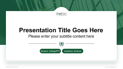 Sit Graduate Institute National Scholarship Defense PPT Template