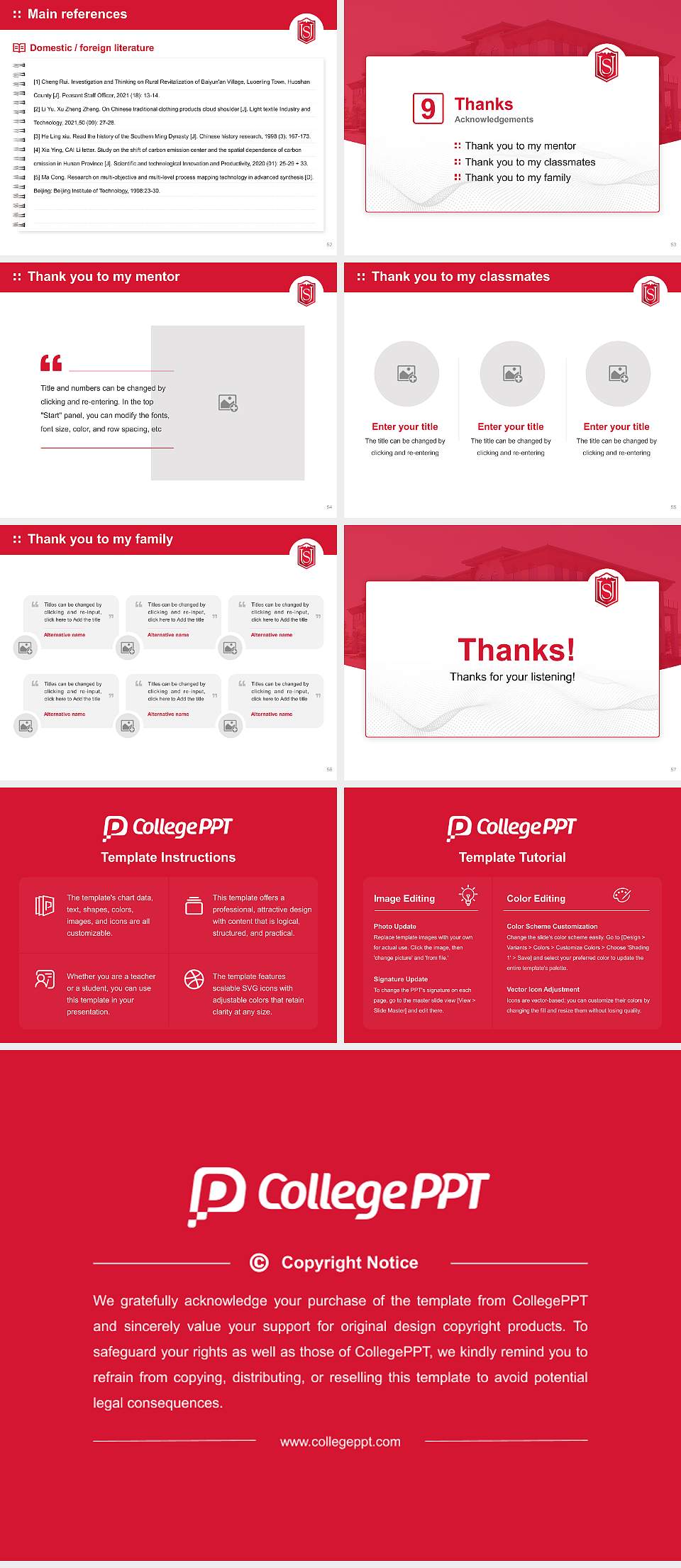Simpson University Graduation Thesis Defense PPT Template4:3 ratio PPT effect preview image7