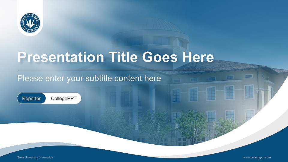 Soka University of America Lecture Sharing and Networking Event PPT Template16:9 ratio PPT effect preview image