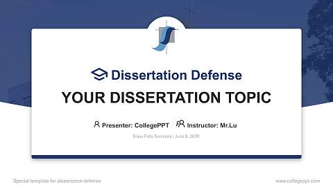 Sioux Falls Seminary Graduation Thesis Defense PPT Template