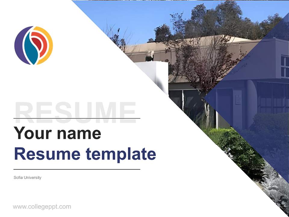 Sofia University Resume PPT Template4:3 ratio PPT effect preview image5