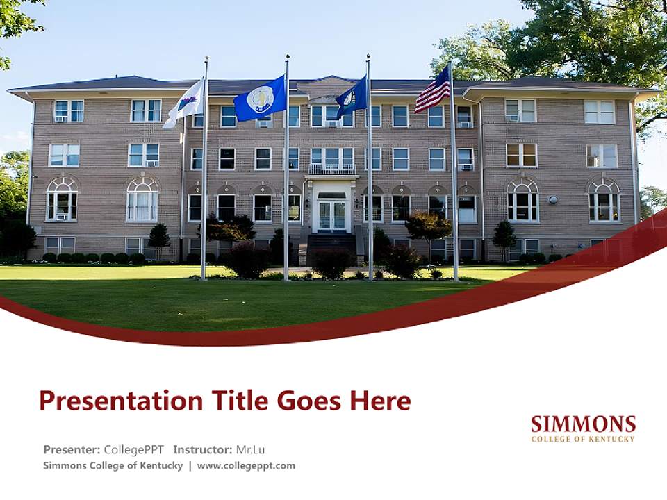 Simmons College of Kentucky Course/Courseware Creation PPT Template4:3 ratio PPT effect preview image5
