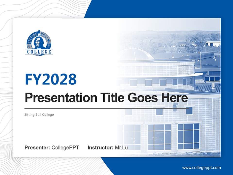 Sitting Bull College Academic Presentation/Research Findings Report PPT Template4:3 ratio PPT effect preview image5