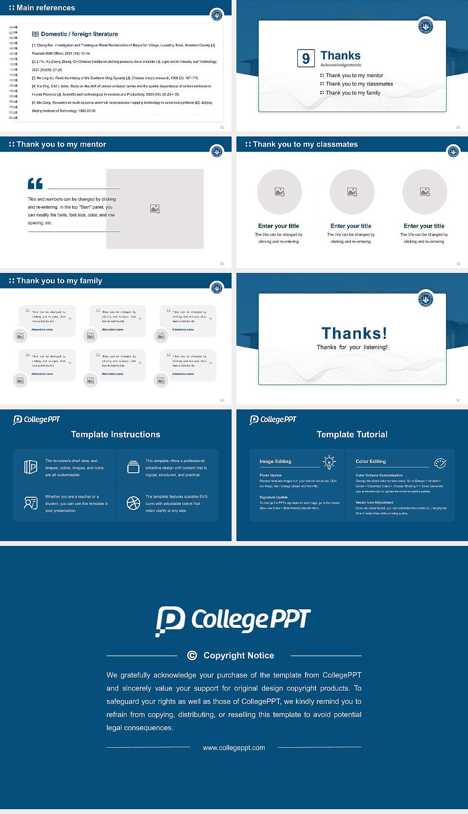 Soka University of America Graduation Thesis Defense PPT Template16:9 ratio PPT effect preview image7