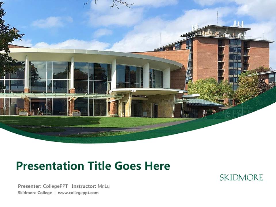 Skidmore College Course/Courseware Creation PPT Template4:3 ratio PPT effect preview image5
