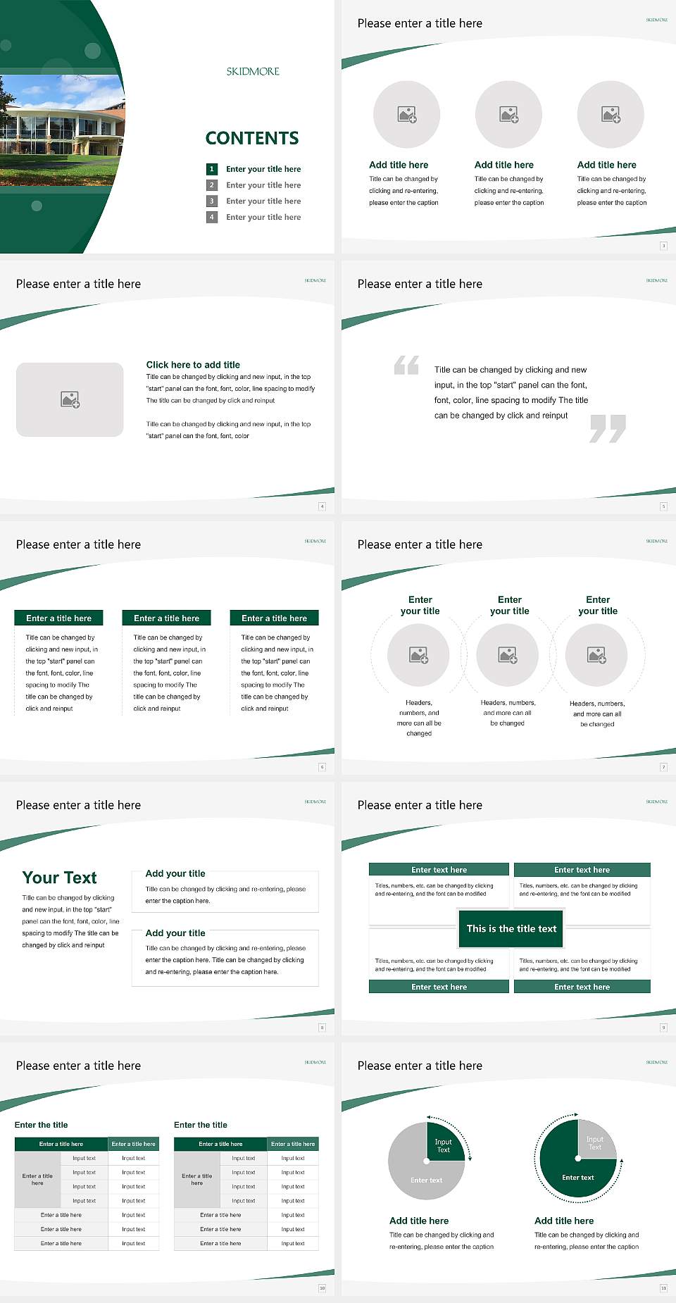 Skidmore College Course/Courseware Creation PPT Template4:3 ratio PPT effect preview image2
