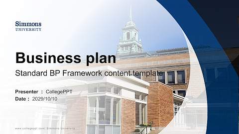 Simmons University Competition/Entrepreneurship Contest PPT Template