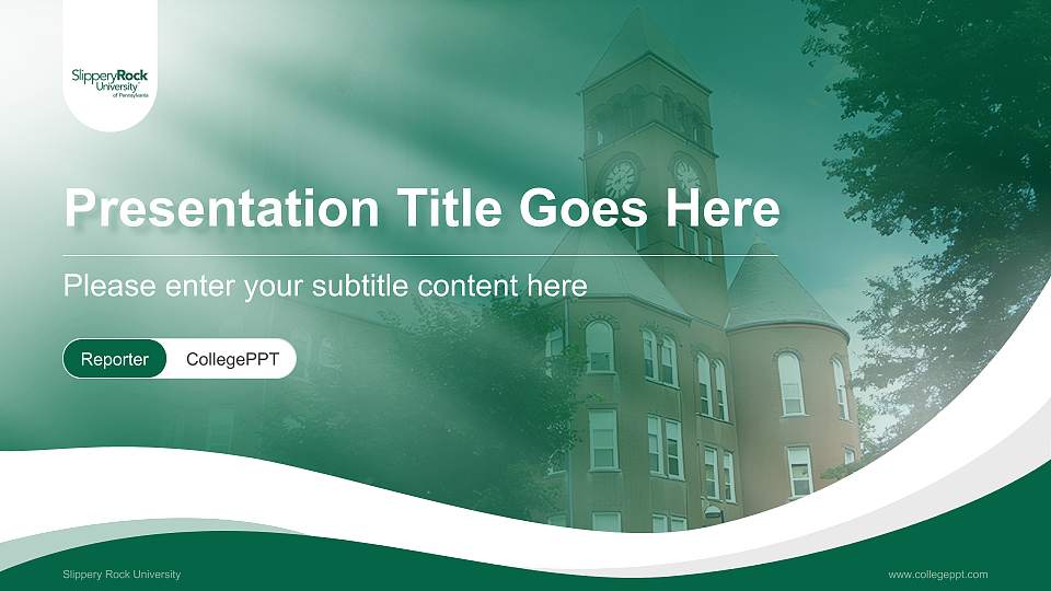Slippery Rock University Lecture Sharing and Networking Event PPT Template16:9 ratio PPT effect preview image
