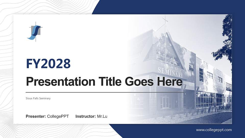 Sioux Falls Seminary Academic Presentation/Research Findings Report PPT Template16:9 ratio PPT effect preview image