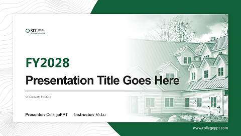 Sit Graduate Institute Academic Presentation/Research Findings Report PPT Template