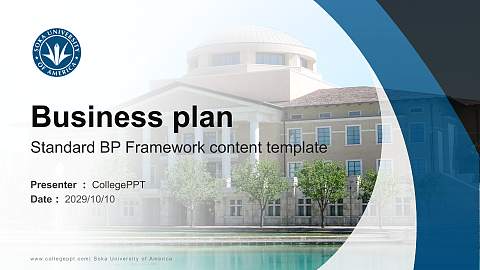 Soka University of America Competition/Entrepreneurship Contest PPT Template