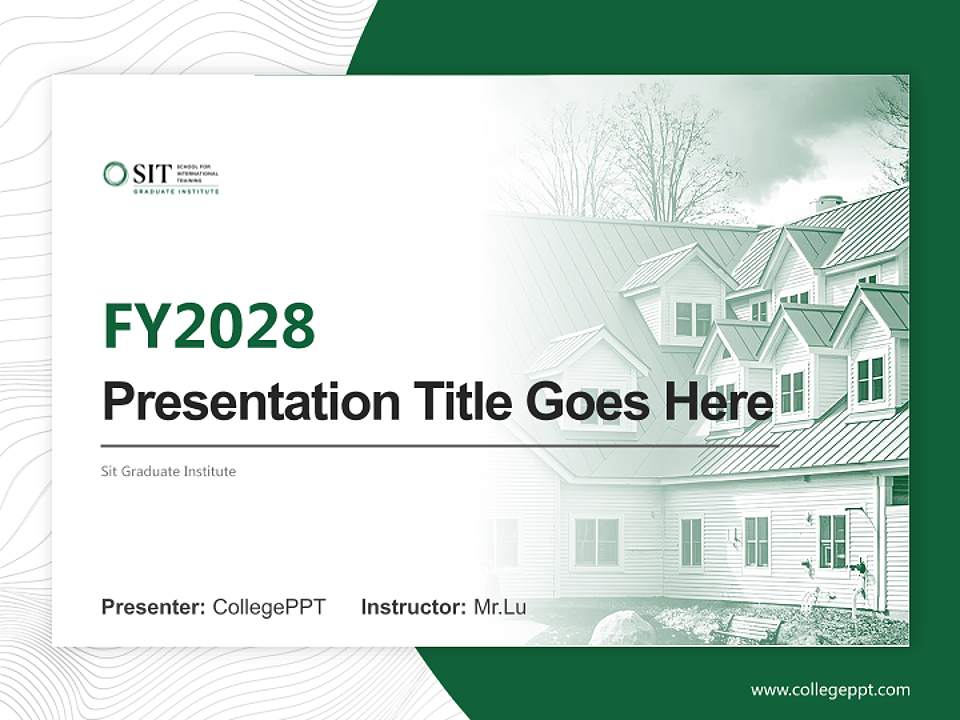 Sit Graduate Institute Academic Presentation/Research Findings Report PPT Template4:3 ratio PPT effect preview image5