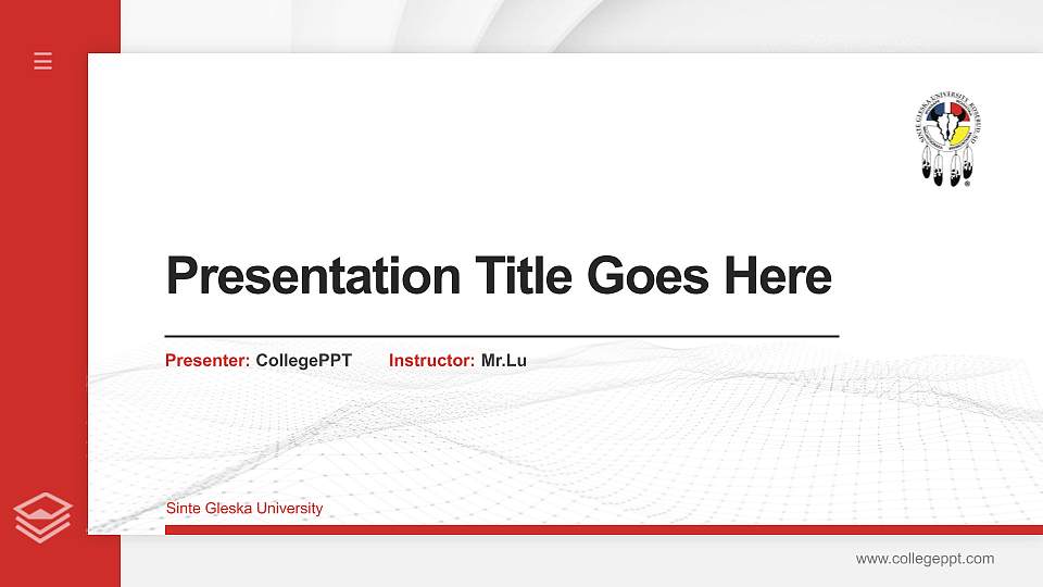 Sinte Gleska University Thesis Proposal/Graduation Defense PPT Template16:9 ratio PPT effect preview image