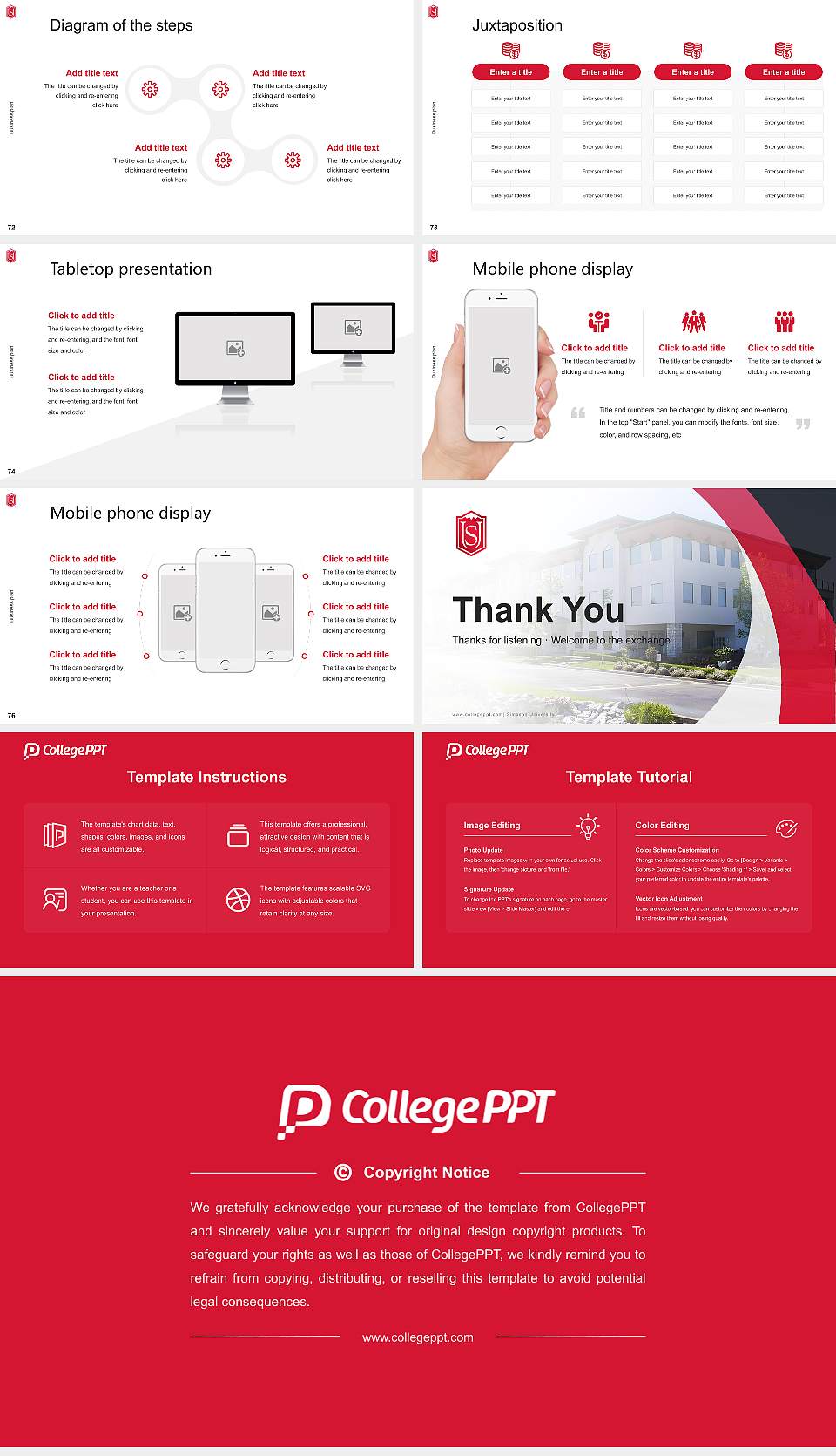 Simpson University Competition/Entrepreneurship Contest PPT Template16:9 ratio PPT effect preview image9