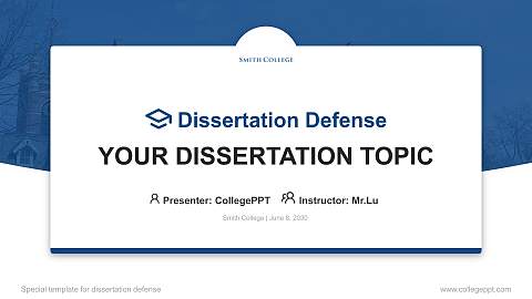 Smith College Graduation Thesis Defense PPT Template