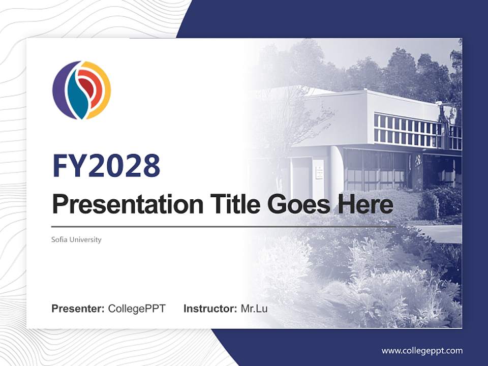 Sofia University Academic Presentation/Research Findings Report PPT Template4:3 ratio PPT effect preview image5