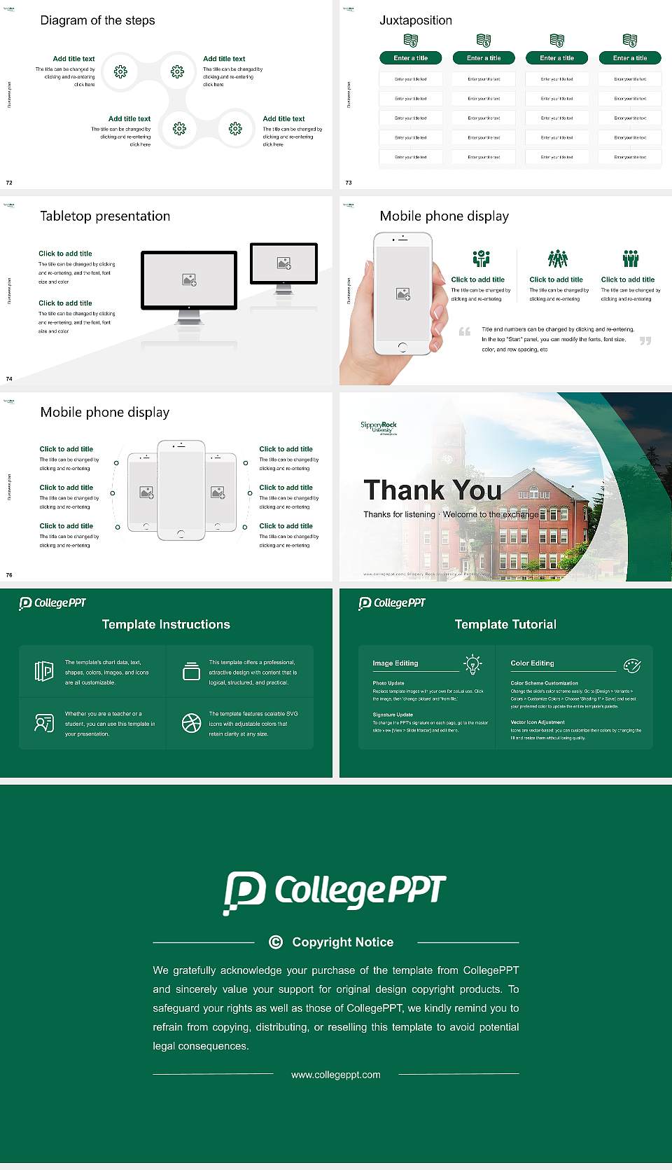Slippery Rock University of Pennsylvania Competition/Entrepreneurship Contest PPT Template16:9 ratio PPT effect preview image9