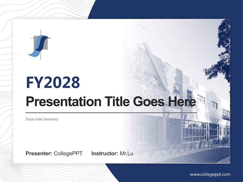 Sioux Falls Seminary Academic Presentation/Research Findings Report PPT Template4:3 ratio PPT effect preview image5