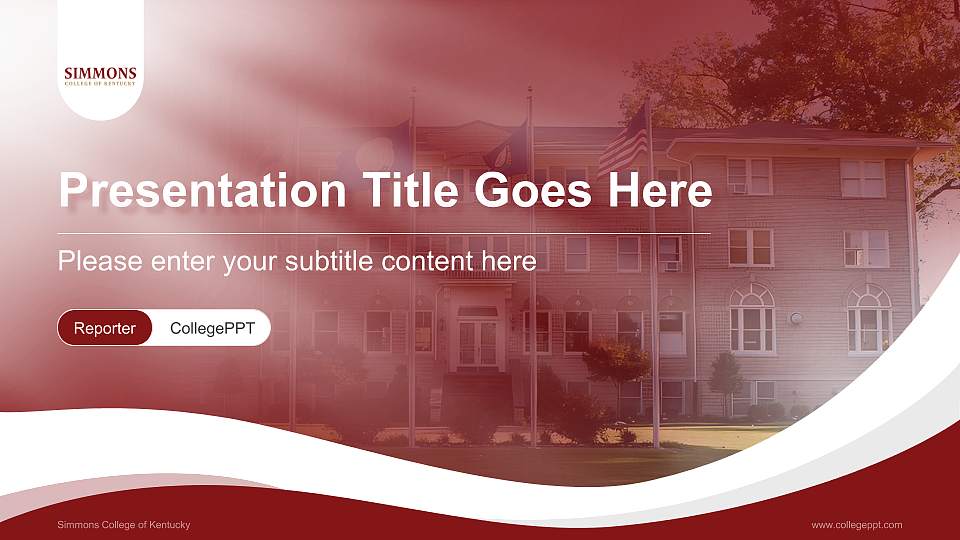 Simmons College of Kentucky Lecture Sharing and Networking Event PPT Template16:9 ratio PPT effect preview image