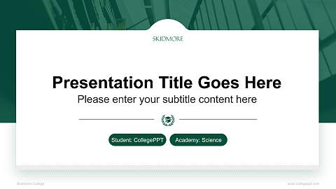 Skidmore College National Scholarship Defense PPT Template