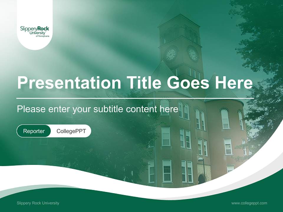 Slippery Rock University Lecture Sharing and Networking Event PPT Template4:3 ratio PPT effect preview image4