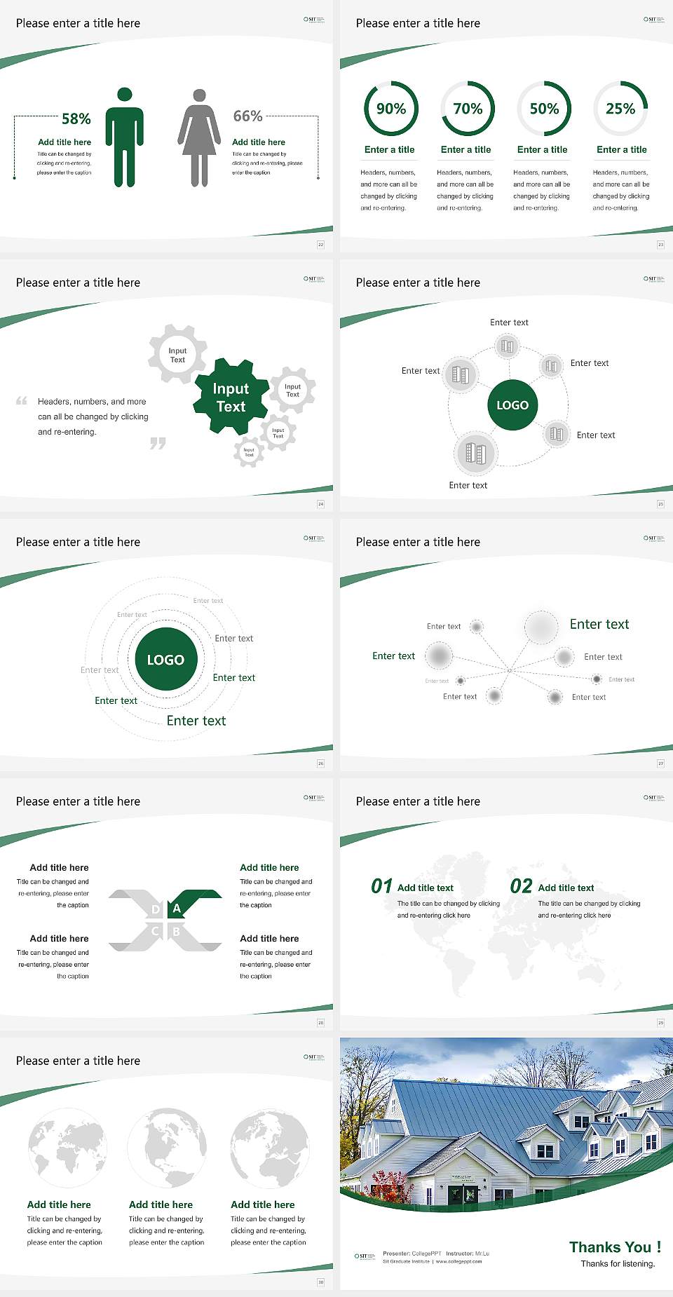 Sit Graduate Institute Course/Courseware Creation PPT Template4:3 ratio PPT effect preview image4